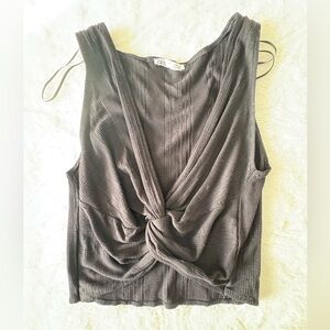 Zara Women's Black Twist Tank Top